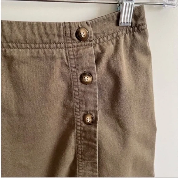 Specialty Collection vintage skort olive green chino buttons high waist